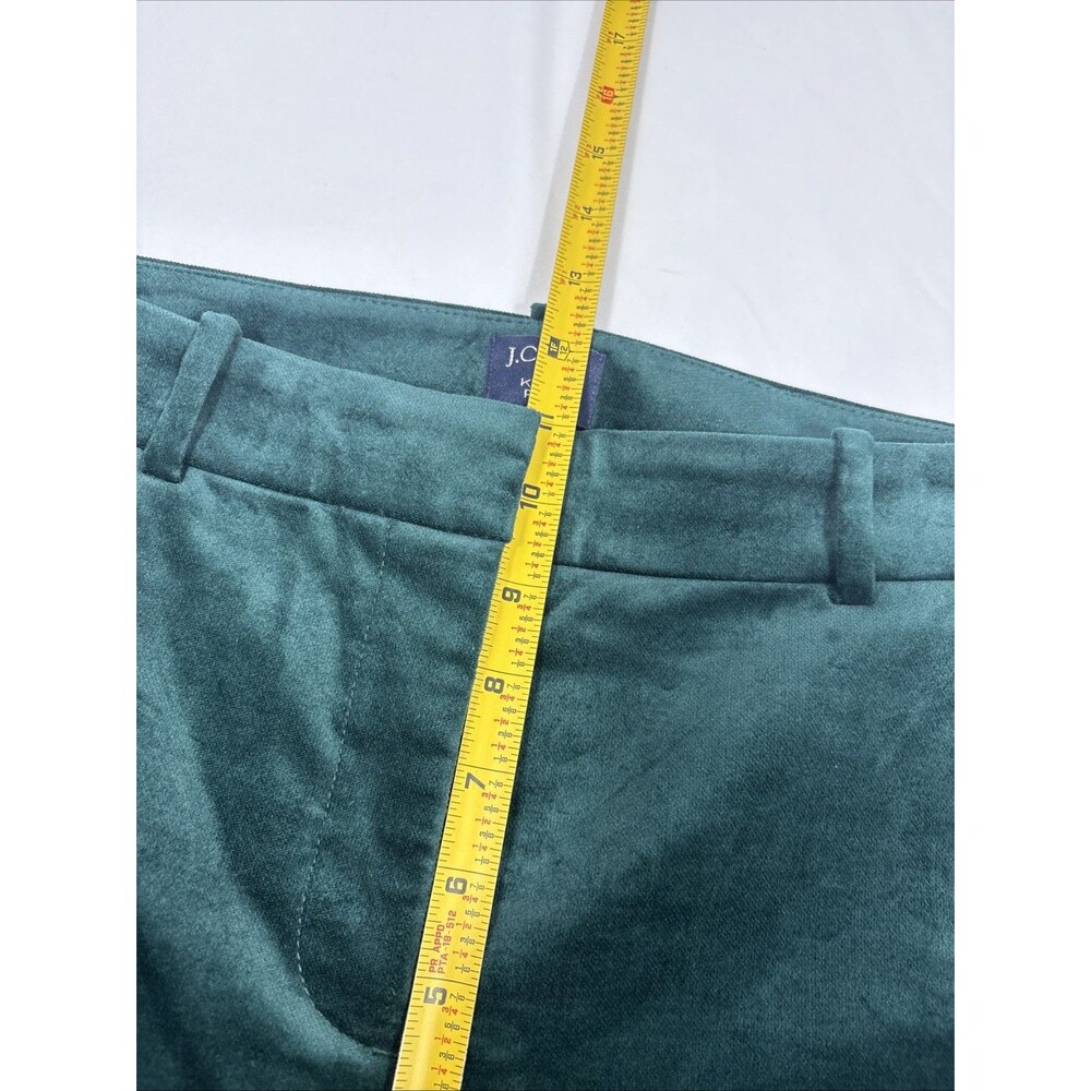 J Crew Kallie Pant Emerald Green Size 6 Velvet Velveteen Chino Holiday Festive - Picture 7 of 9